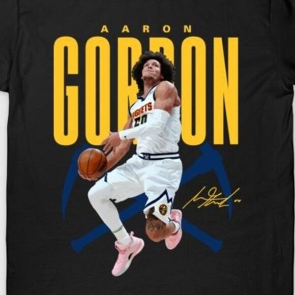 Aaron Gordon Dunk NBA Basketball Fan Gift Graphic Denver Nuggets T-Shirt 89 - Picture 2 of 5